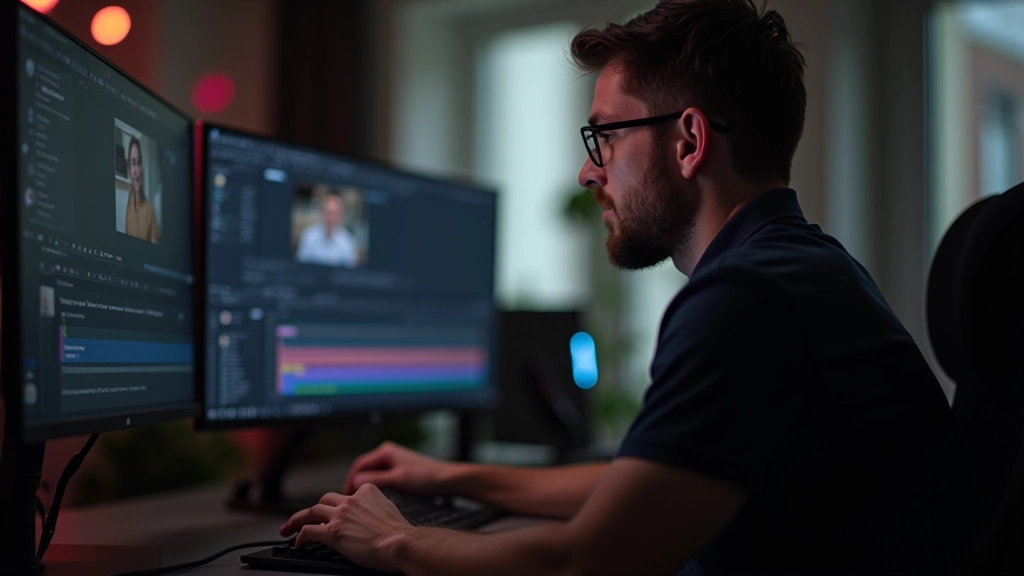 Motion designer aan het werk met een goed georganiseerd After Effects project